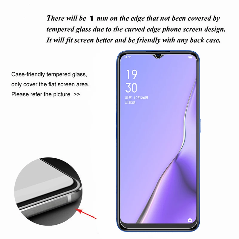 2 шт для OPPO A9 стекло для OPPO A9 Закаленное стекло пленка HD 9H Жесткий протектор экрана Защитное стекло для OPPO A9