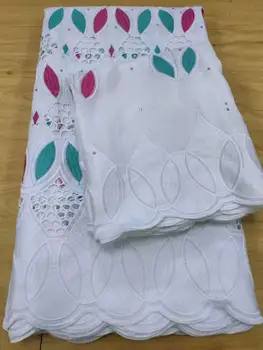 

nigerian lace fabric high quality embroidered lace fabric tissu africain broderie coton swiss voile lace 7yard