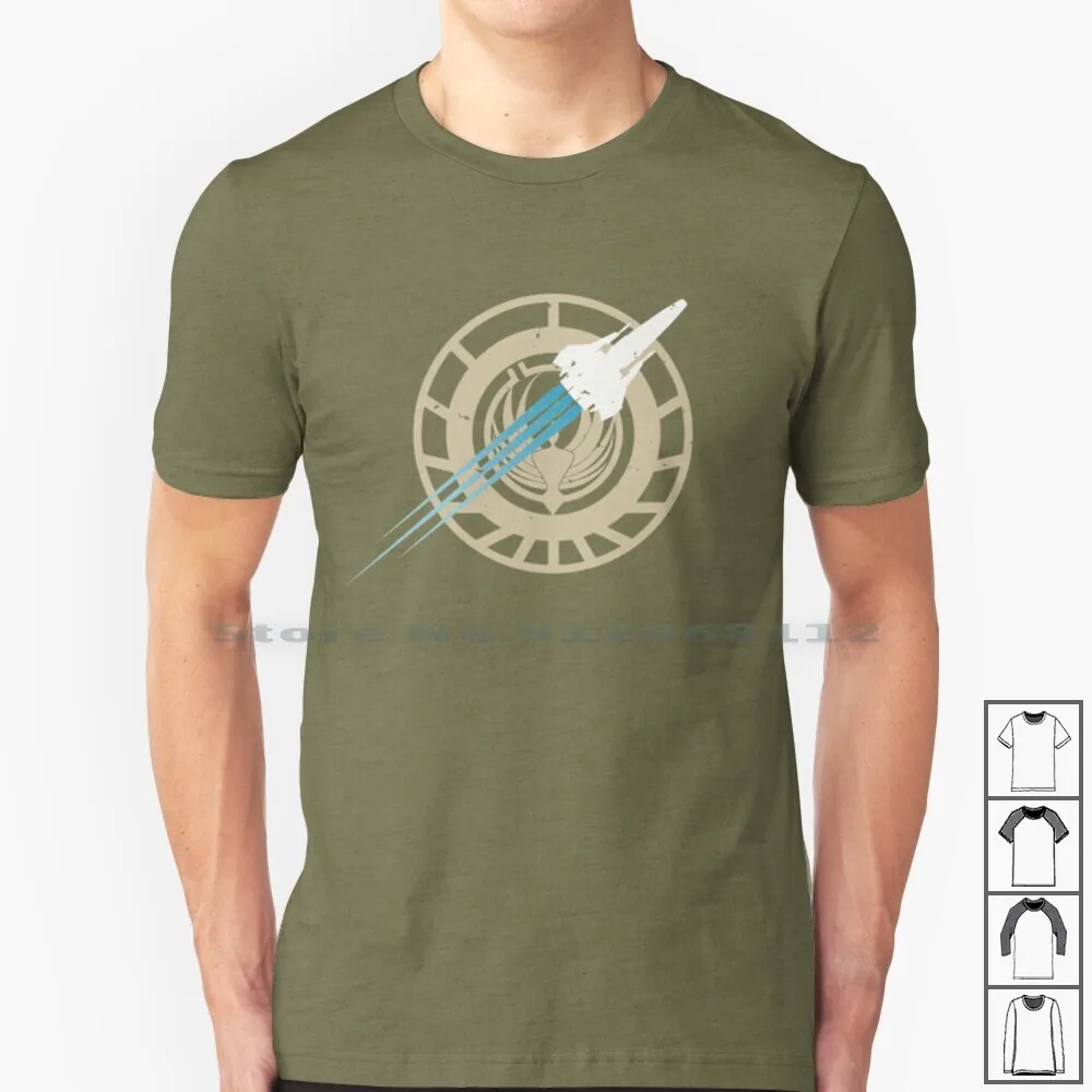 Battlestar Galactica-Viper T Shirt 100% Cotone Battlestar Galactica Military Viper Pilot Apollo Adama Logo Cool Retro Vintage