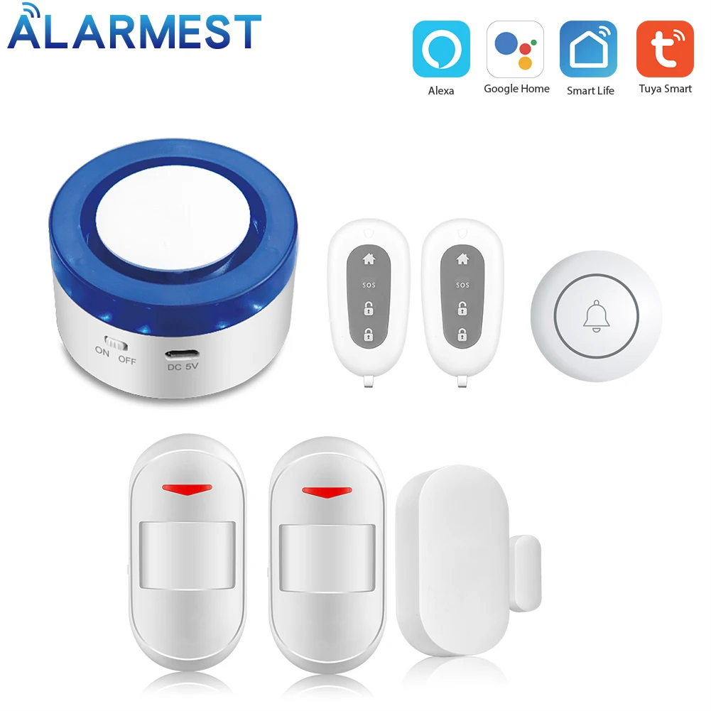Smart Home Wifi Alarm Siren Kits Life APP Wireless Remote Control Alexa Google control | Безопасность и защита