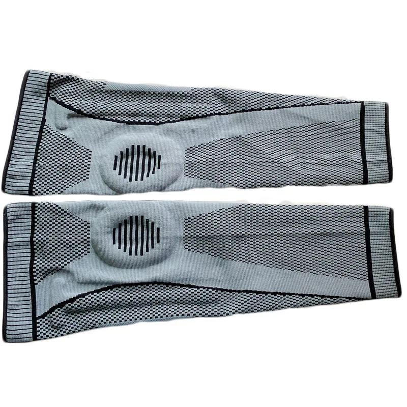 2Pcs Sports Knee Pads Silicone Springs Support Basketball Leg Sleeve Knee Patella Protector Cycling Run Compression Brace