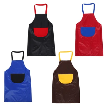 

2pcs Art Painting Aprons Waterproof PVC-coated Apron Kitchen Anti-fouling Apron for Kids Children ( 45x52CM)