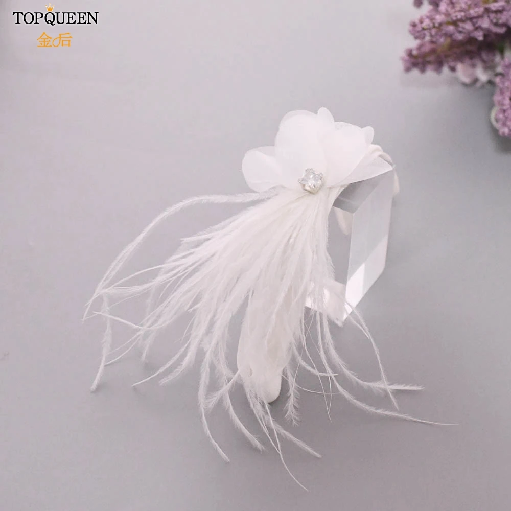 TOPQUEEN модный пикантный женский пояс с перьями для девушек Подвязки ног кольцо