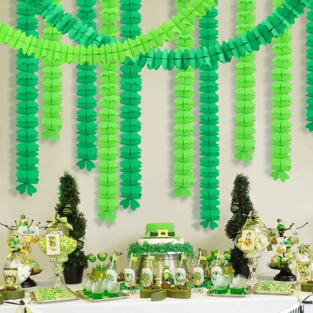 Cheerland Decoraciones De Fiesta Verdes De Trébol, Serpentinas, Hojas De  Papel, Pancartas Colgantes De Trébol Para, image size:1000x1000