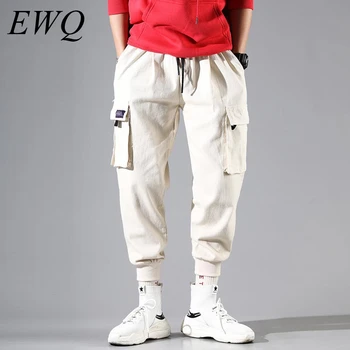 

EWQ / men's wear 2020 spring fashion new Overalls Tide Loose casual harem Pants with pockets for Male trendy all-match 9Y911