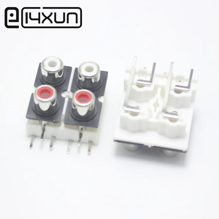 2pcs Nuovo 4Pole 6Pin RCA Femmina Audio Video Plug AV Presa del Connettore  Connettore AV4-8.4-10 Bianco + Rosso PCB parti - AliExpress