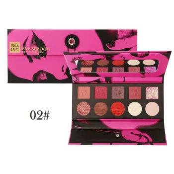 

Recommend 10-color Metal Glitter Eyeshadow Matte Shimmer Eye Shadow Palette Waterproof Lasting