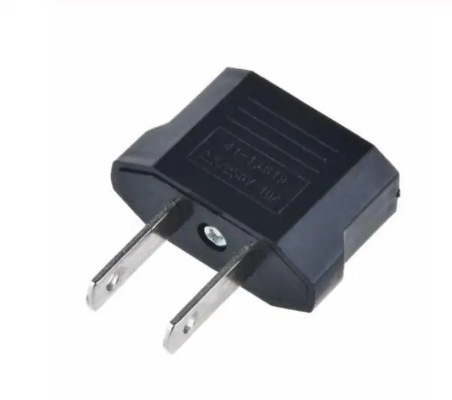 EU Euro Europe to US USA Power Jack Wall Plug Converter Travel Adapter 10Pieces/lot