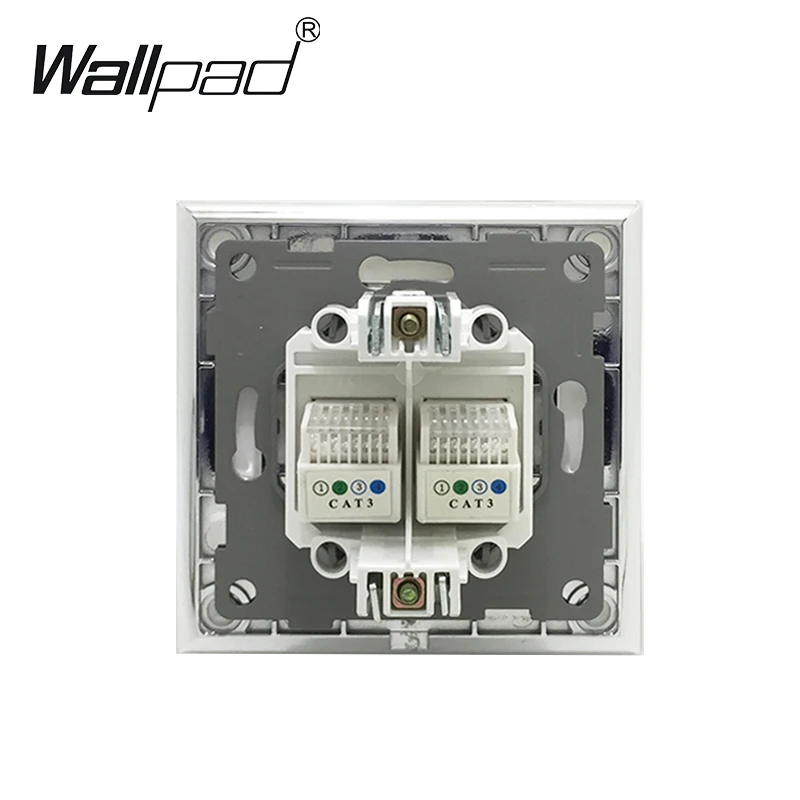 Розетка для передачи данных с двойным разъемом RJ45 Cat6 настенная панель из белого