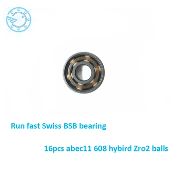 

Free shipping 8pcs Abec11 608 Zro2 Hybrid Ceramic 608 Inline Skate Bearing 608 2rs Skateboard Speed Skate Roller Hand Spinner