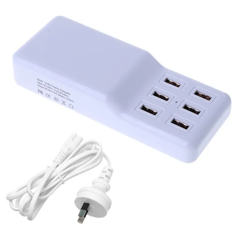 1 комплект 6 USB порт зарядное устройство смарт-адаптер быстрая зарядная станция Док-станция для Android samsung iPhone iPad аксессуары для мобильных телефонов H7ED