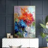 Abstract Watercolour Blue Orange Flower Oil Painting On Canvas Poster And Print Picture Wall Art Cuadros Home Room Decoration ► Photo 3/6