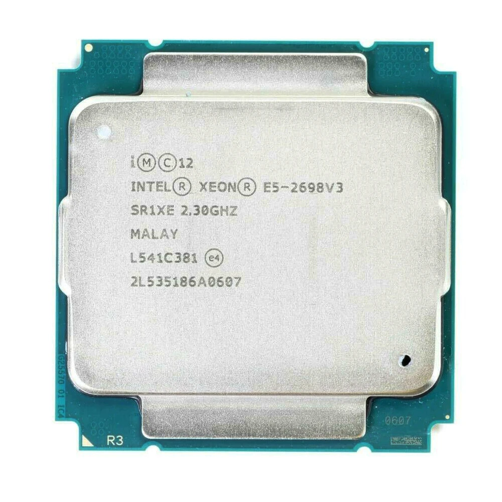 Процессор Intel Xeon E5 2698 V3 SR1XE, 2,3 ГГц, 16 ядер, 135 Вт, разъем LGA 2011 3, процессор E5 2698V3, б/у