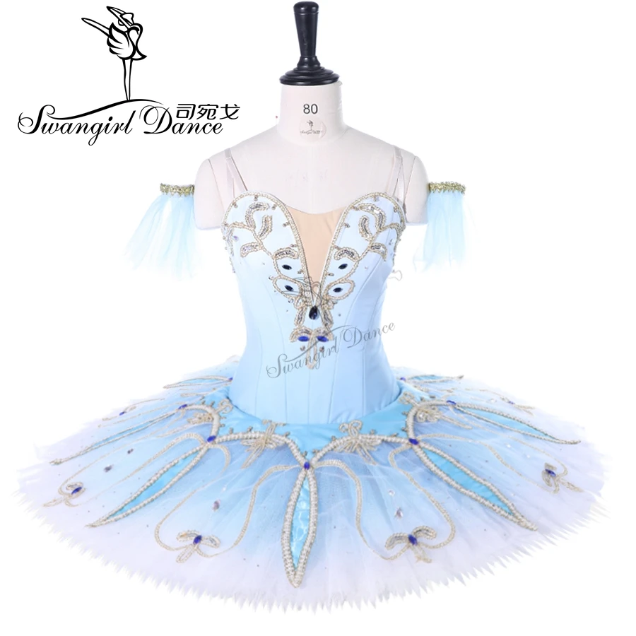 Gradient Blue Bird variation Classical Professional Ballet Tutu Adult performance pacake tutu for girls BT9262