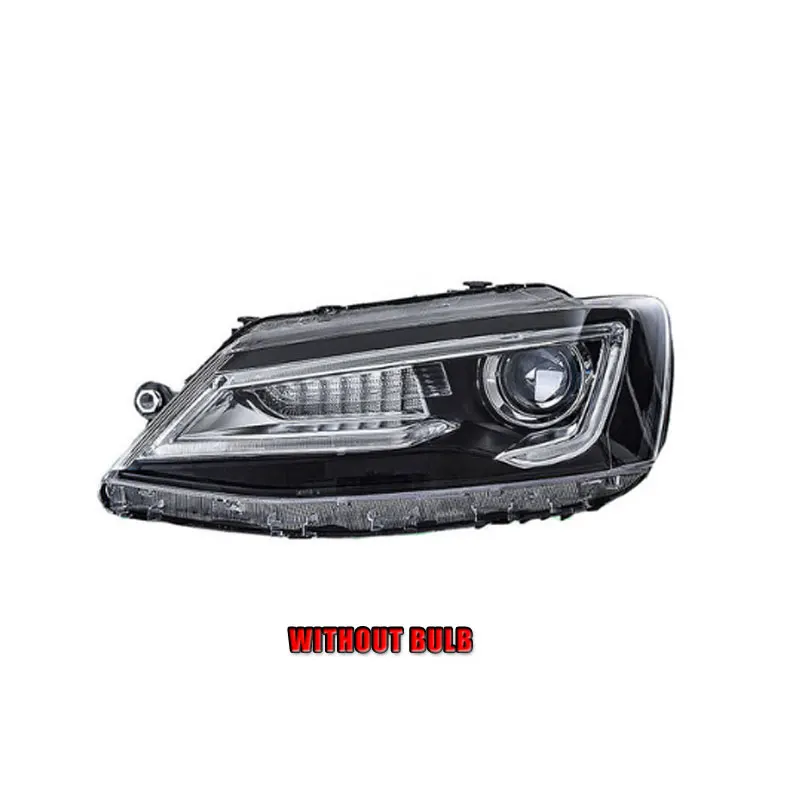 2 шт. автомобильный стиль светодиодный фары для VW Jetta 2012- для Jetta Головной фонарь светодиодный DRL Объектив двойной луч H7 HID Xenon bi xenon объектив - Цвет: without bulb