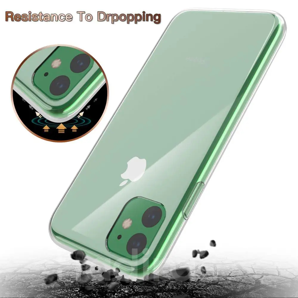 Прозрачный силиконовый чехол для iPhone 11 2019 ультратонкий прозрачный мягкий из ТПУ