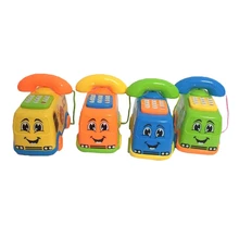 Новые детские музыкальные игрушки мультфильм автобус телефон развивающие, Обучающие Детские игрушки подарок новые рождественские подарки случайные цвета