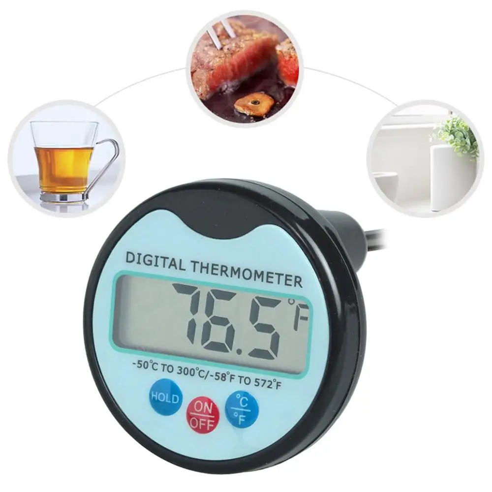 

Digital Meat Cooking Thermometer New Instant Read With LCD Screen, Kitchen Thermometer for Grills, BBQ, Smoker, Wine Tools