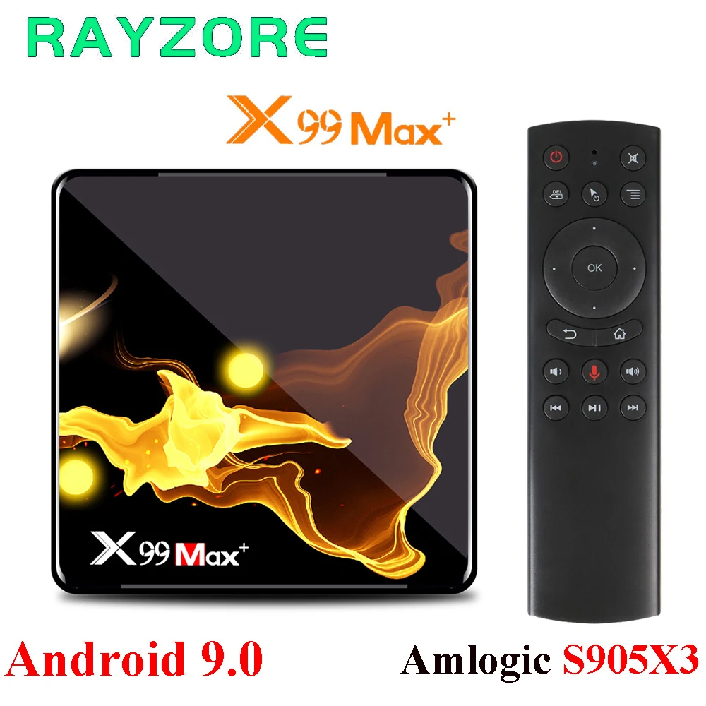 X99 Max Plus et компьютерной приставки к телевизору Android 9 0 ТВ коробка 4 Гб оперативной