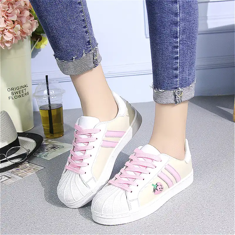 和菓子ロリータ靴学生丸頭フラットイチゴボード靴かわいいガールスニーカーかわいいロリcosゼリーの靴 Shoes Aliexpress