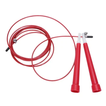 

TOP!-New Steel Wire Skipping Skip Adjustable Jump Rope Cross Fit Fitness Equim Pment Exercise Workout 3 Meters-Black