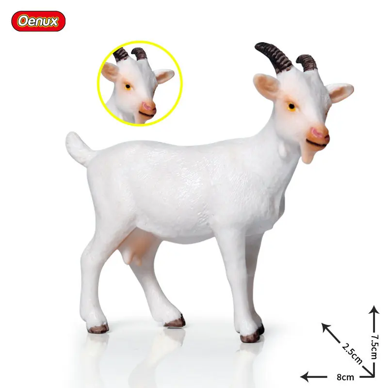 

2019 Hot New Children's Simulation Solid Static Model Wild Animals White Goats Pasture Toys Hand-made Ornaments