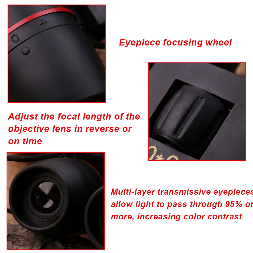 Карманный мини с двойной трубкой для дневного и ночного видения 30x60 ZOOM компактный