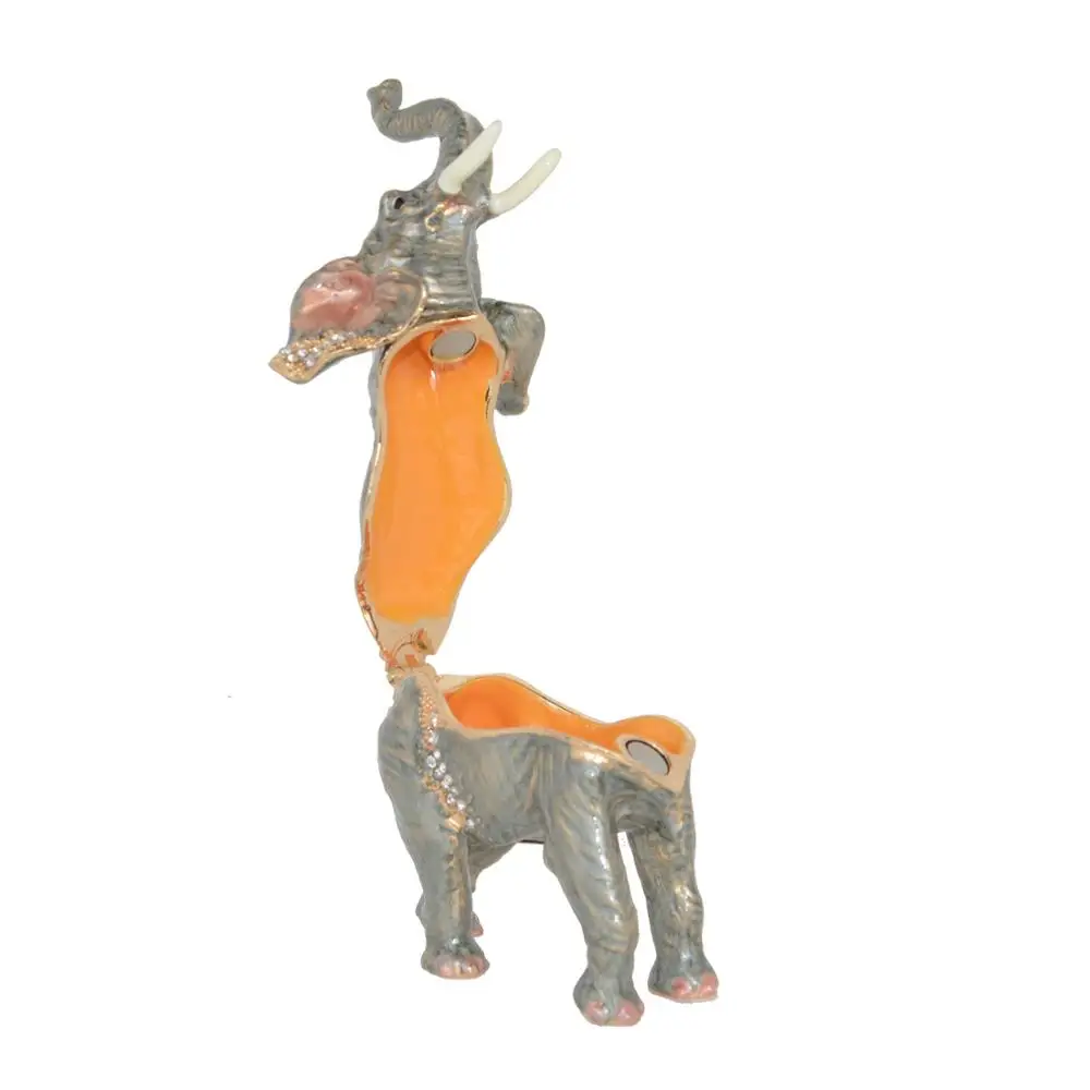 Elephant Trinket Box, Metal Miniature Figurines, Ring Holder, Home Decoration