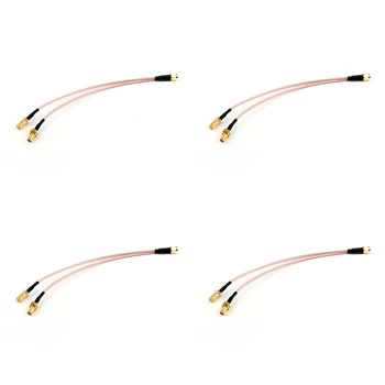 

Artudatech 4Pcs 20cm RG316 Y Type 1 SMA Male Plug to 2 SMA Female Jack Branch Pigtail Cable 8in Connector Parts