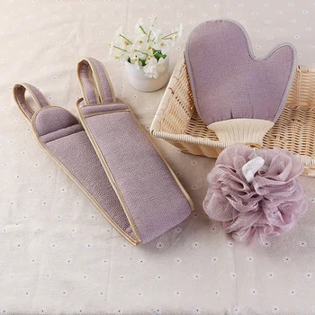 

Bath Towel Set Thickened Dual Side Back Scrubber Gloves Body Cleaning Bath Ball Bathroom HYD88
