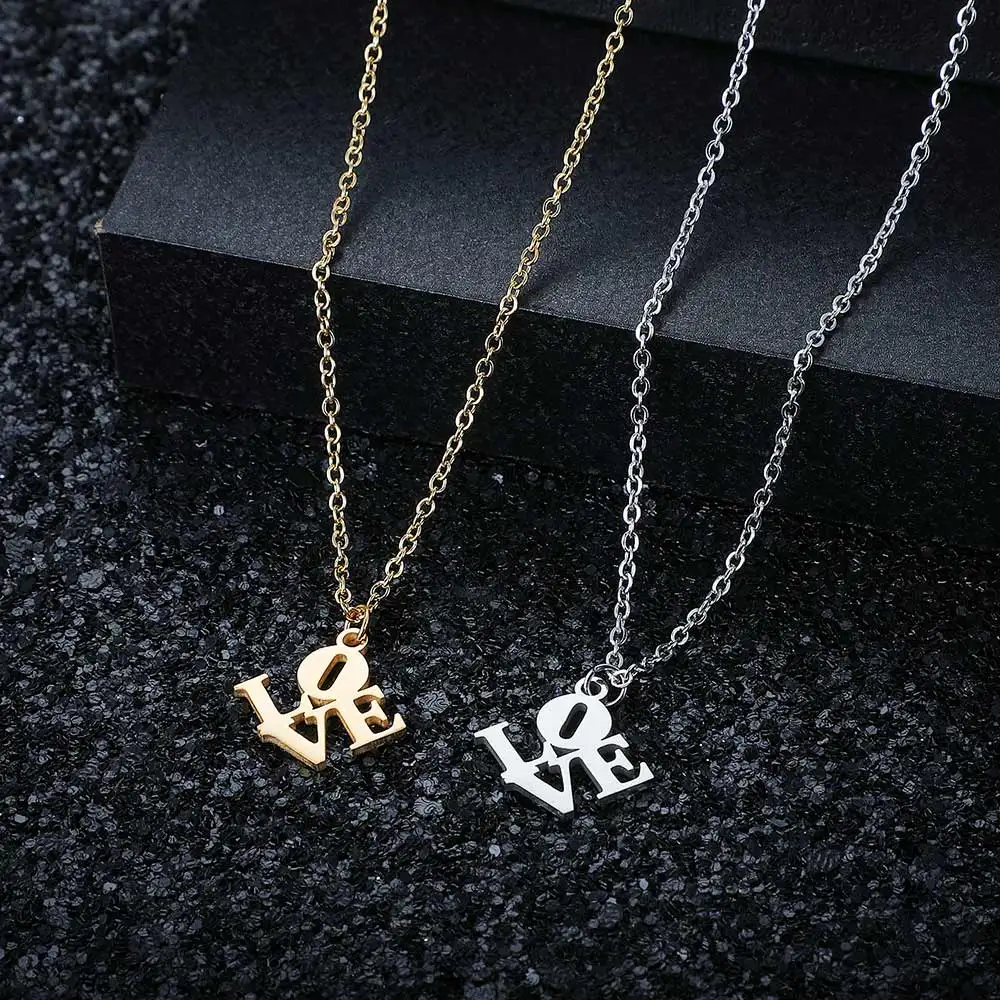Сказочное ожерелье из нержавеющей стали 100% с подвеской в виде слова любви для