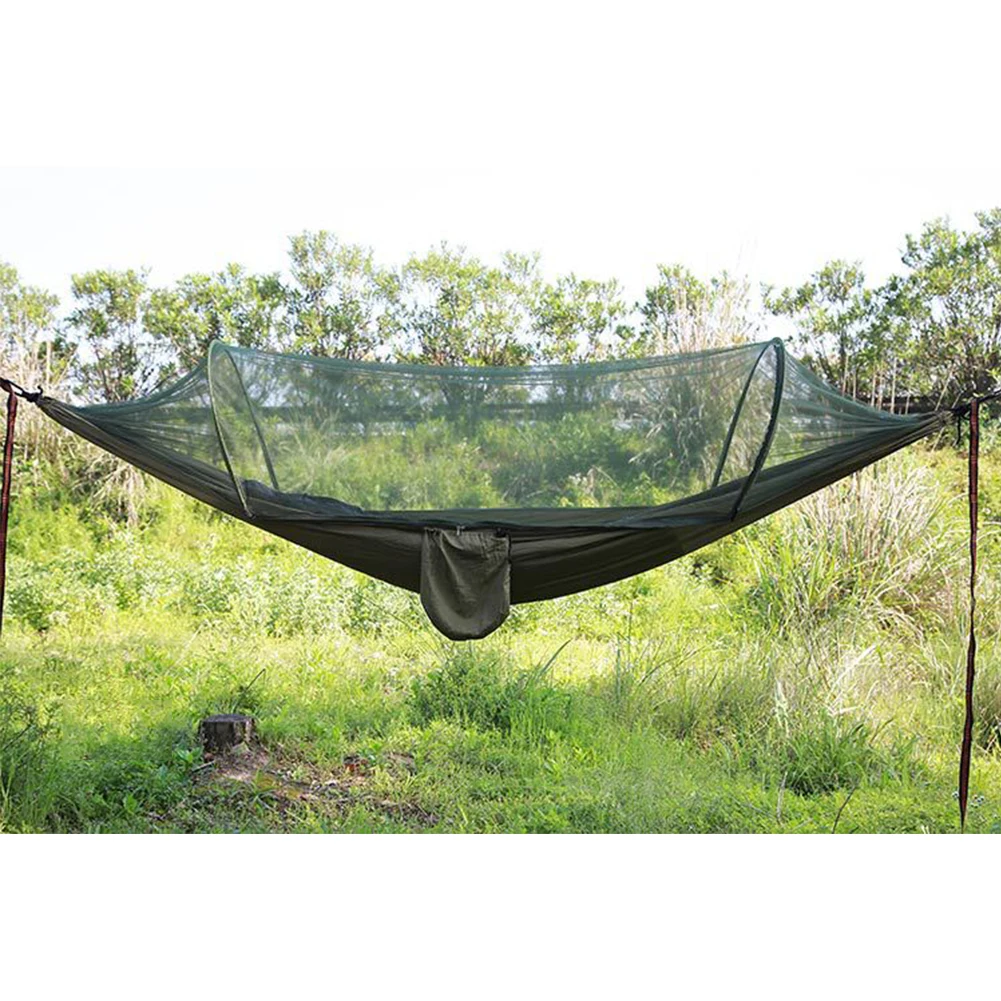

Hanging Bed Strong Load Capacity Hammock Quick Open Camping Hiking Portable With Mosquito Net Backpacking Automatic Outdoor