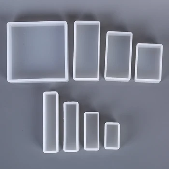 

1 PCS Rectangle Translucent Silicone Mold For Jewelry Making Tool Moulds UV Epoxy Resin Decorative Craft
