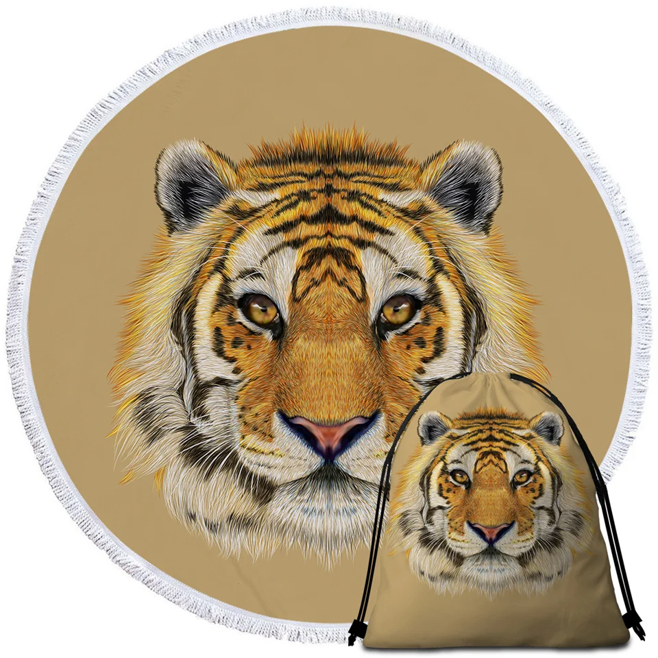 Постельное белье Outlet Tiger детское банное полотенце s для взрослых акварельное круглое пляжное полотенце дикий гобелен с животными белый пляжный коврик роскошный Toalla