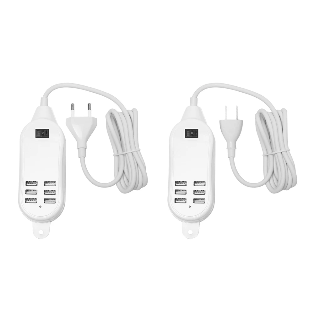 Зарядное устройство Док-станция 6 портов USB зарядное устройство концентратор 25 Вт 5A EU/US вилка настольная настенная розетка адаптер питания для быстрой зарядки для телефона планшета Universa