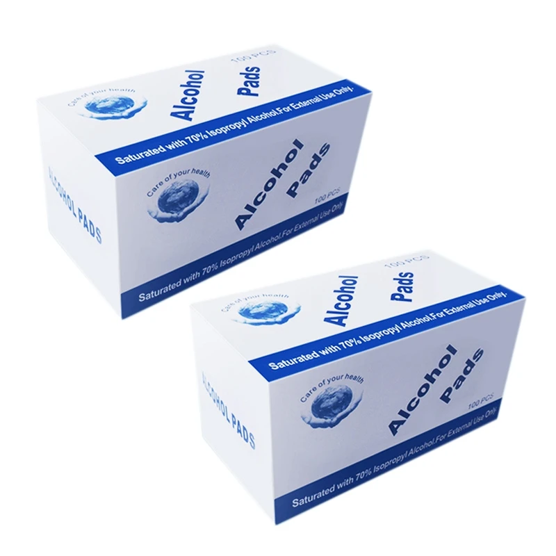 

200 Pcs Alcohol Wet Wipe Disposable Disinfection Prep Swap Pad Antiseptic Skin Cleaning Care Jewelry Mobile Phone Clean Wipe