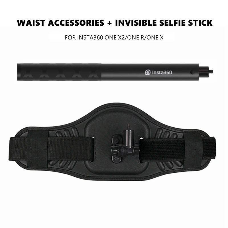 Wearable Waist Bracket+360 Bullet Time Invisible Selfie Stick For