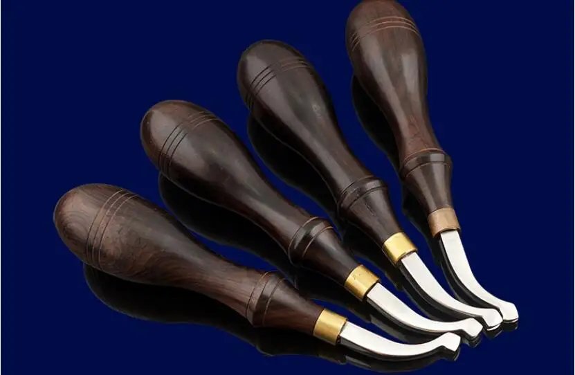 

LeaderTool Sandalwood edge trimmer archer blank holder edger leather tool creaser leather crimp 45 degree pressure edge device