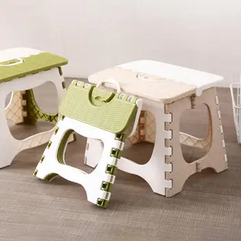 

Portable Foldable Plastic Multi-purpose Bathroom Step Stool Outdoor Camping Storage Folding Chair Kids Holding Stool