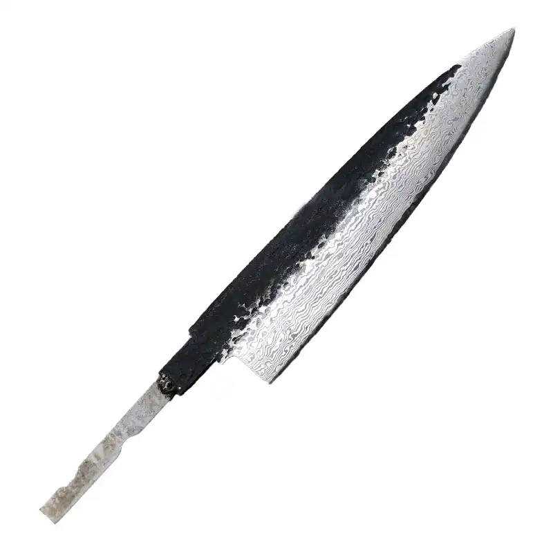 Sharp DIY chef knife blank vg10 Damascus steel blade material semi