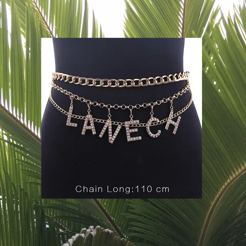 Массивные ремни для женщин Boho для женщин с цепью на талии золотые серебряные Сексуальные Многослойные ретро кисточки пояс-цепочка на талию женские ювелирные изделия - Окраска металла: O Chain 3 L Gold