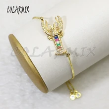 10 шт браслеты с омаром, радужные браслеты с кристаллами, Кристальные морские аксессуары соединители, браслеты, ювелирные изделия для женщин 5755