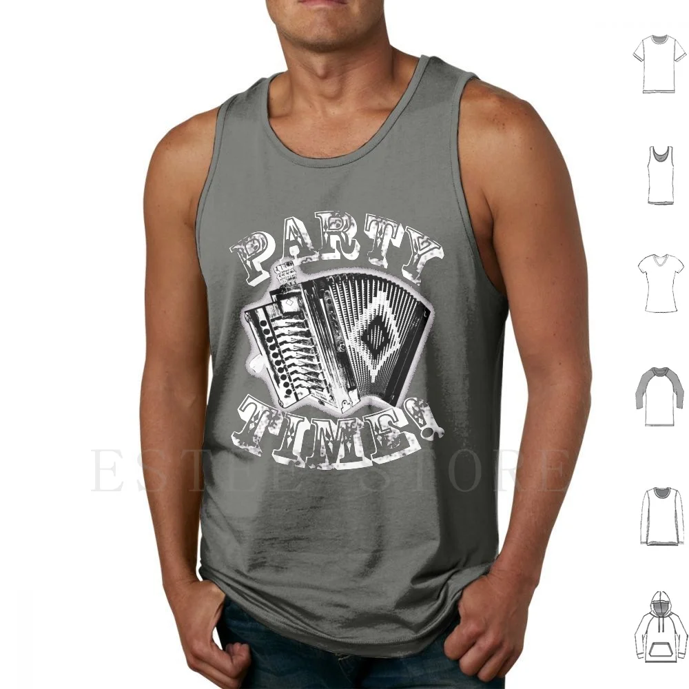 

Party Time Cajun Style! Tank Tops Vest Cajun Accordion New Orleans Louisiana Southern Creole Zydeco Music