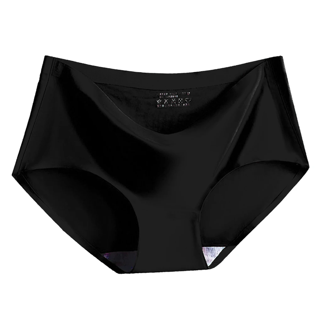 Women's Ice Silk Seamless Panty Hipster Underwear Stretch Bikini Lingerie