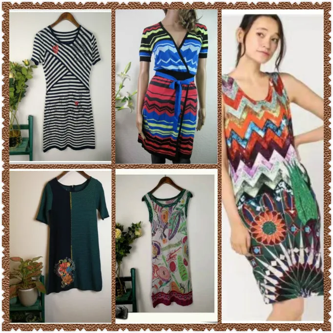 Spanish fashionable multi-style dress in