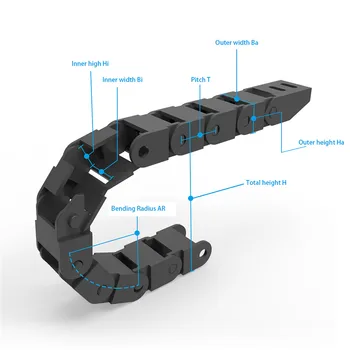 

Cable Chain Wire Transmission Carrier Nylon Drag Towline for 3D Printers, CNC Machine Tools Electronic Equipment Stone Machinery