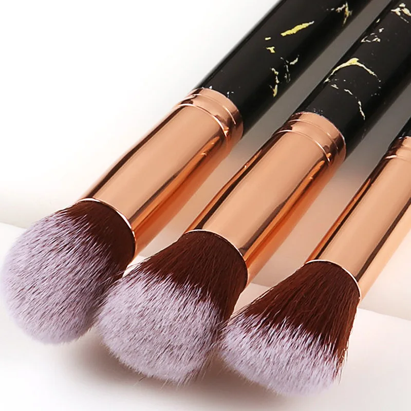 10pcs Unicorn Makeup Brush Set Marble Handle Foundation Blending Powder Eyeshadow Brushes Cosmetic Beauty Pincel de maquilla