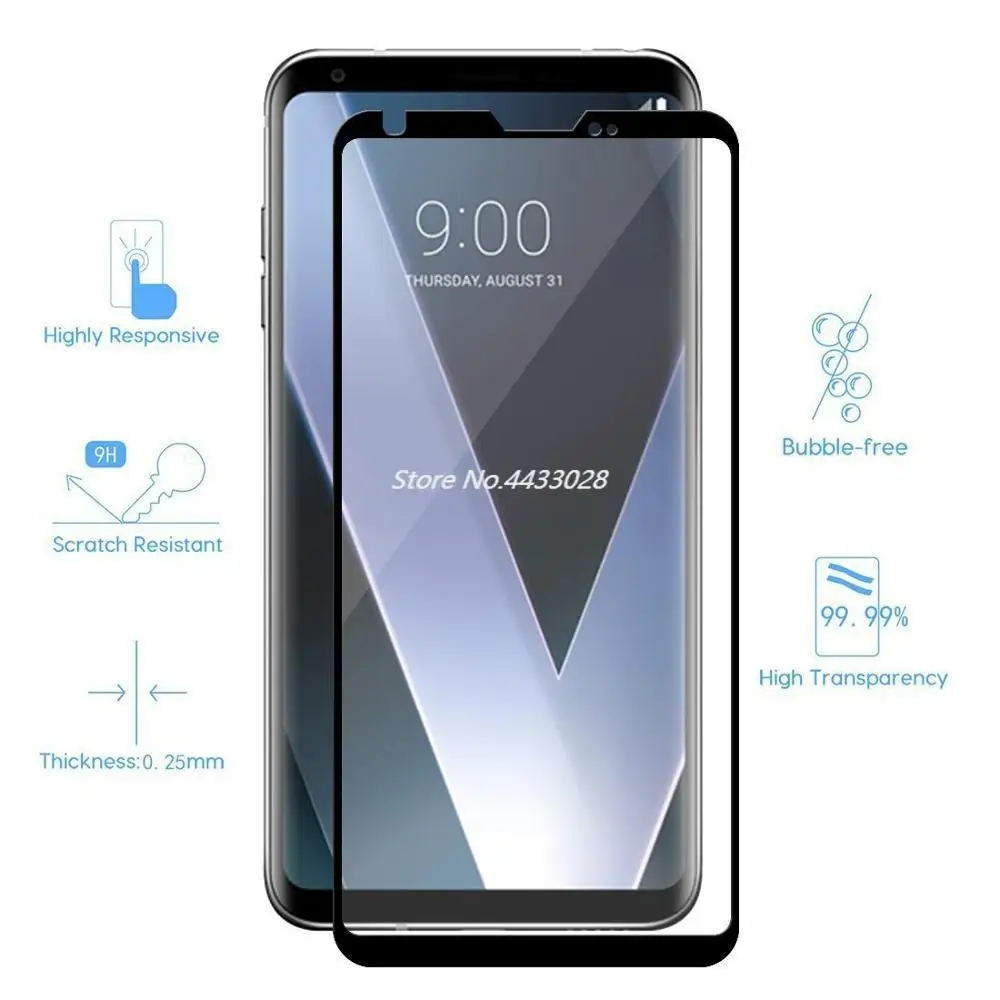 3D изогнутое закаленное стекло для LG V40 V30 Plus Защита экрана бархата V30S V35 V50 V50S G8X G8 G7