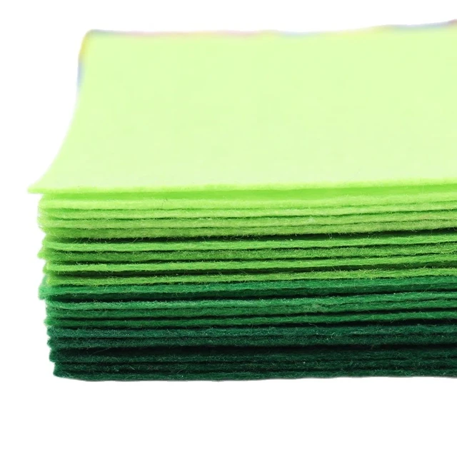 Green Hard Felt Fabric 1mm Thickness Polyester Cloth Of Home