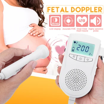 

LCD Handheld Fetal Doppler Prenatal Baby Heart Rate Detector Household Sonar Doppler Heartbeat Monitor For Pregnant Women